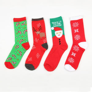 Santa Claus Christmas Snow Elk Gift socks