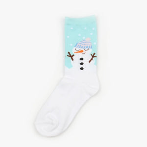 Santa Claus Christmas Snow Elk Gift socks